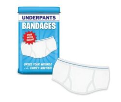 underpants bandages tin