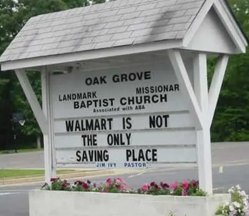 walmart church sign