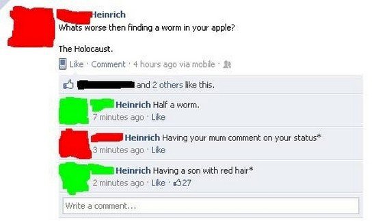 worm apple fb comment