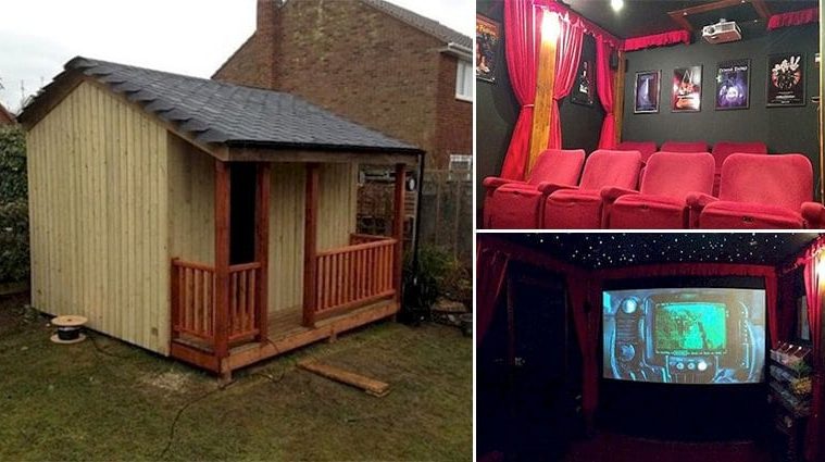 DIY Home Theater Tool Shed