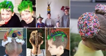 Kids Won Crazy Hair Day