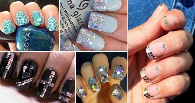 Sequin Themed Nail Designs