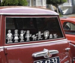 Skeleton Family Car Decals