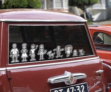 Skeleton Family Car Decals
