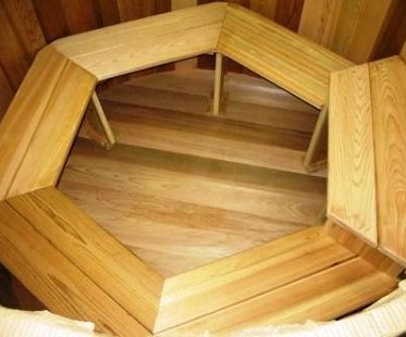 Wooden Hot Tub seating