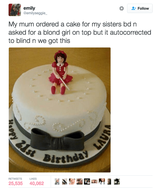 blind girl cake