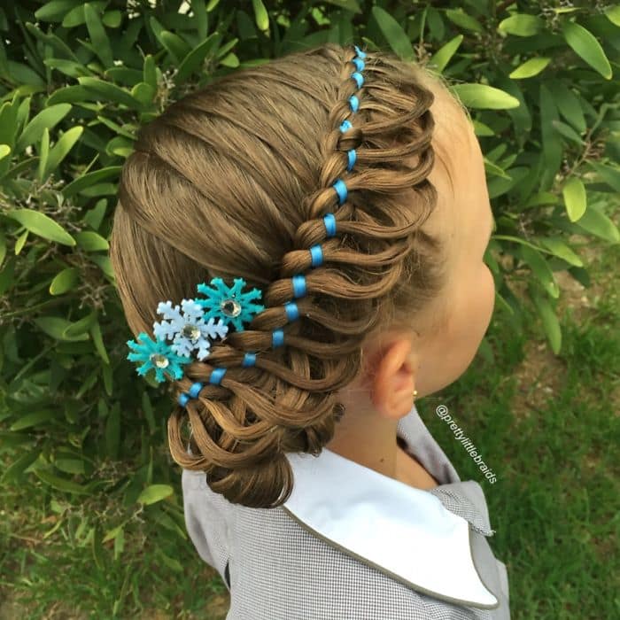 blue snowflake braid