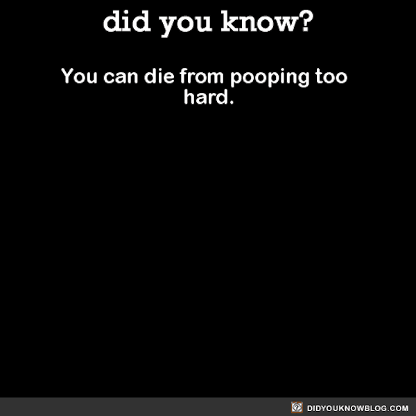 you can die from pooping too hard