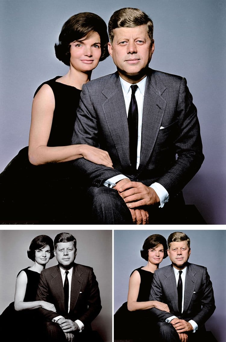 colorized-black-and-white-historic-photos-kennedys