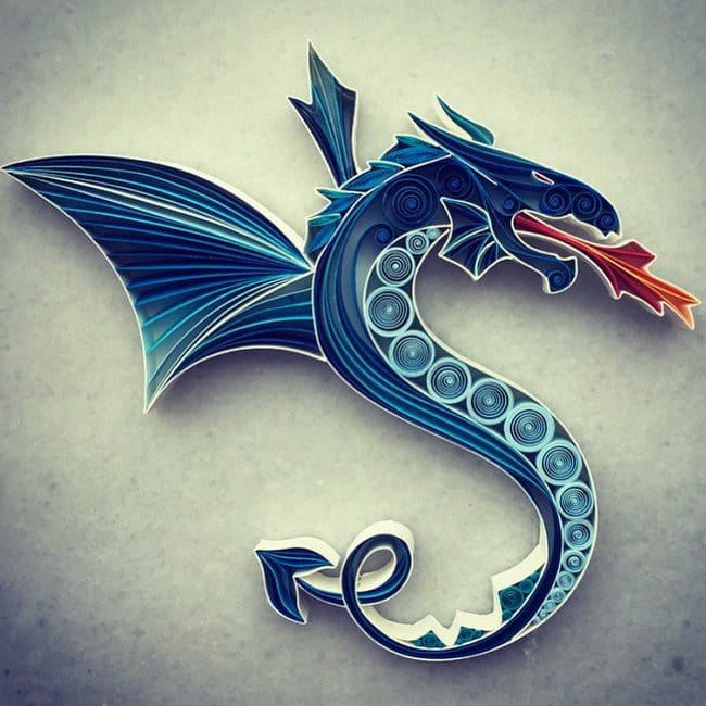 dragon quilled paper