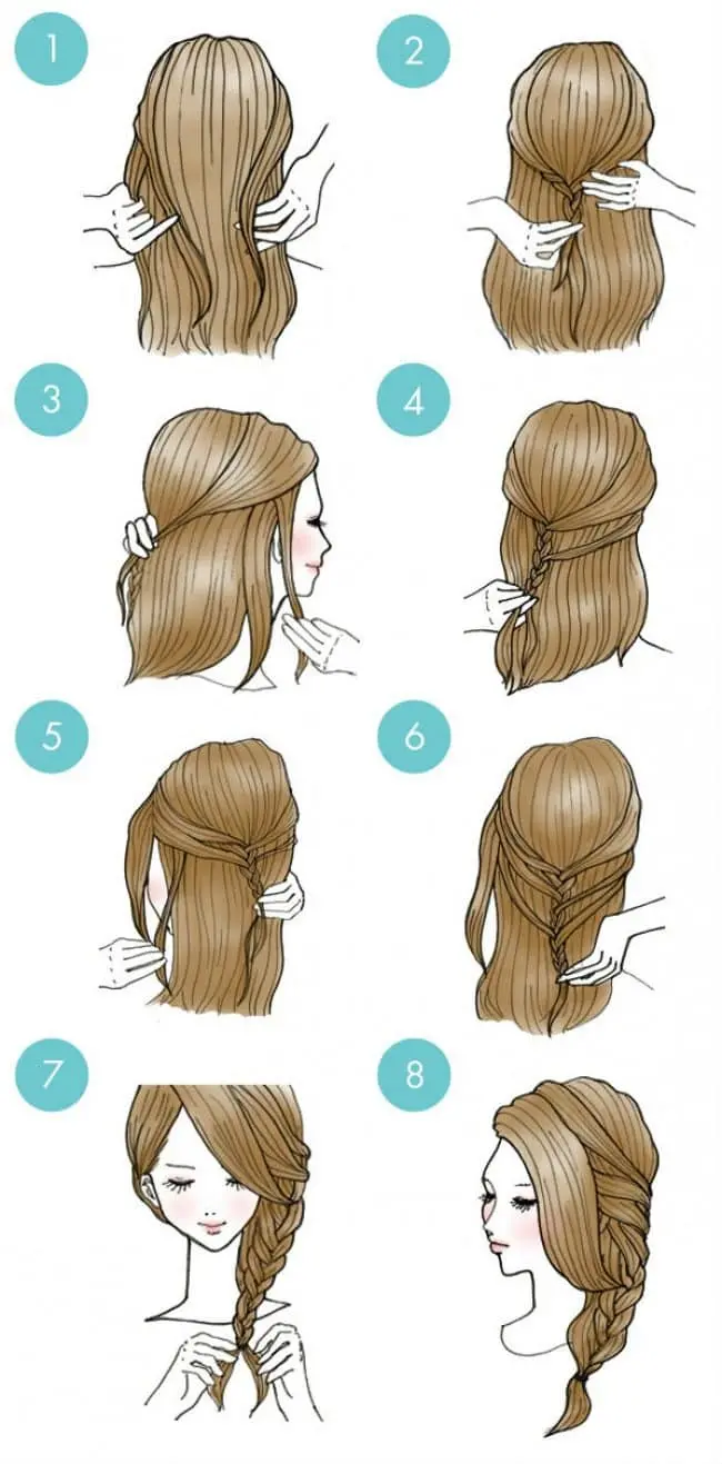 15 Super Easy Hairstyles With Tutorials - Pretty Designs