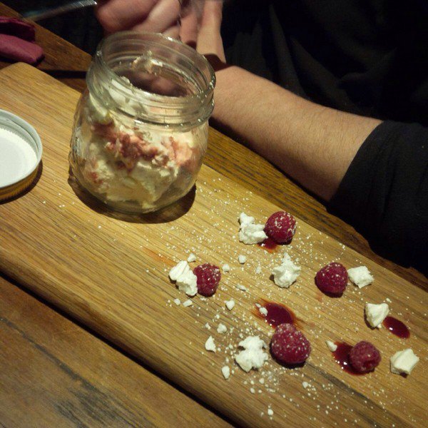 fruit crumble jar