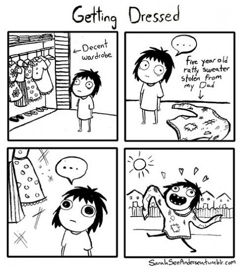 getting dressed