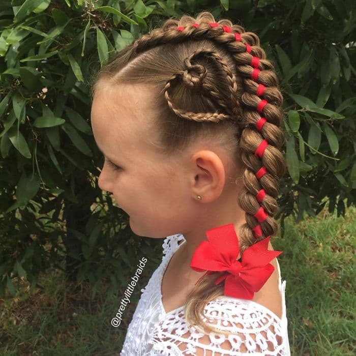 heart ribbon braid