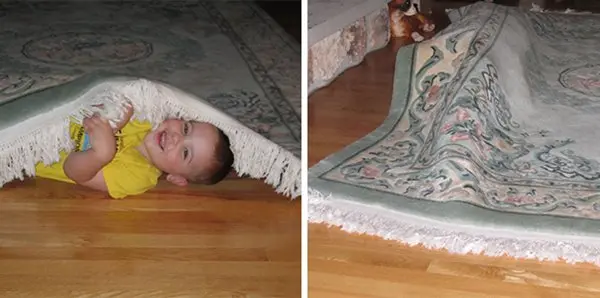  شقاوة اطفال Kids-bad-at-hide-and-seek-under-rug