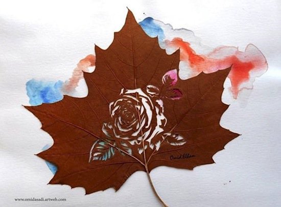 leaves-rose