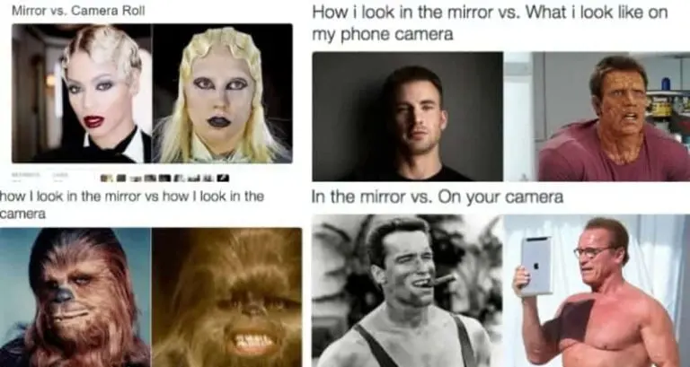mirror versus camera