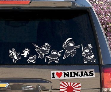 ninja family car decals