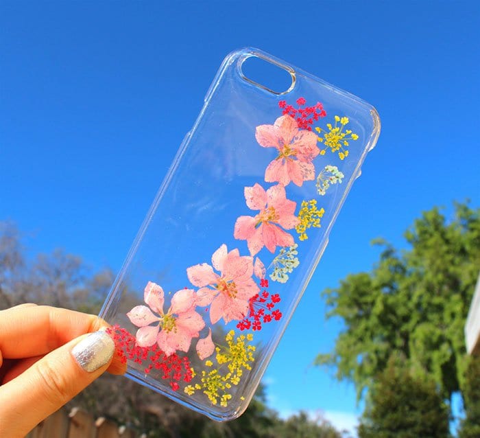 pink floral phone case