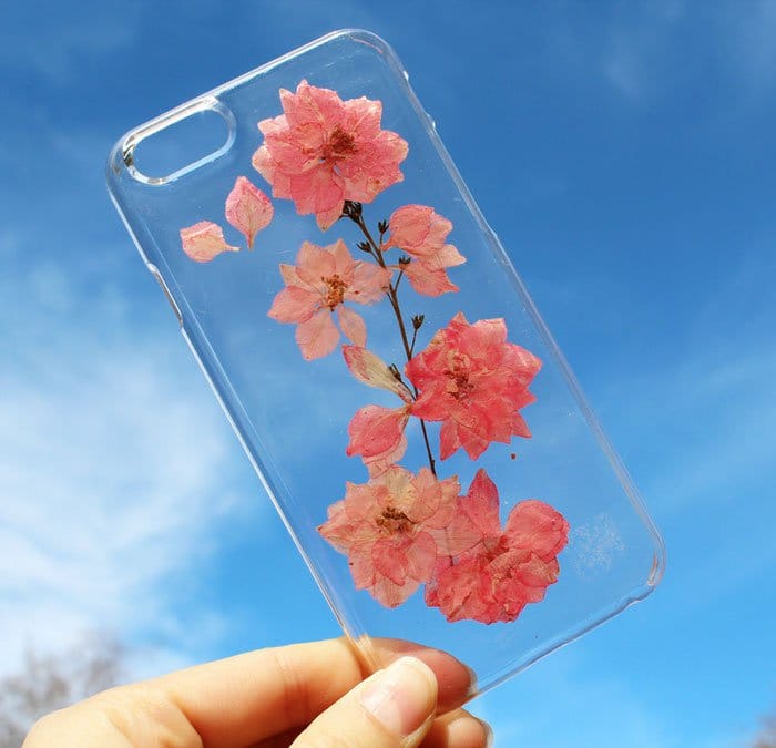 pink flower phone case