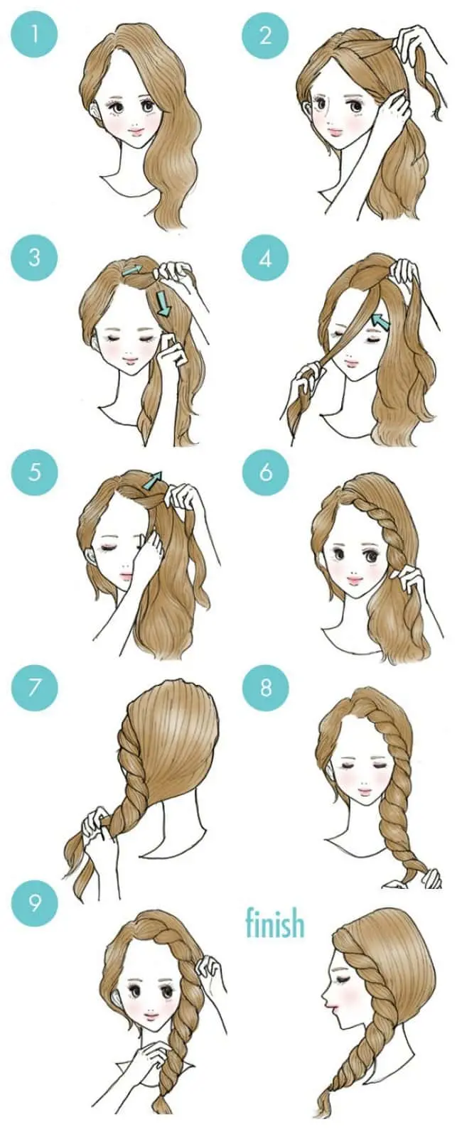 25 Easy Hairstyles for long hair | Art and Design