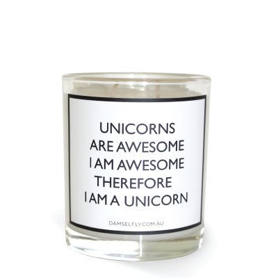 unicorns candle