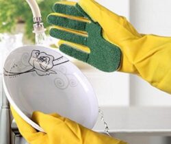 Cleaning Gloves With Sponge Fingers
