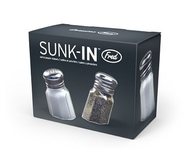 Sunken Salt And Pepper Shakers box