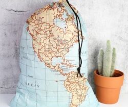 World Map Laundry Bag
