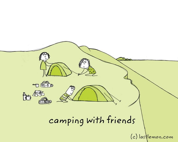 camping friends