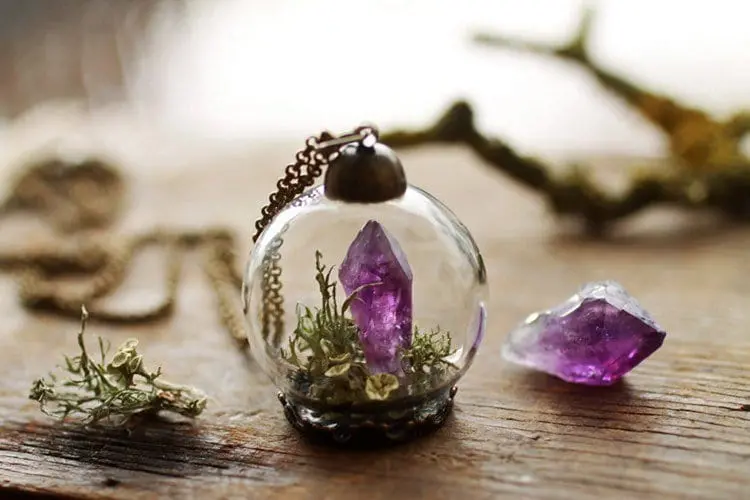 crystal terrarium