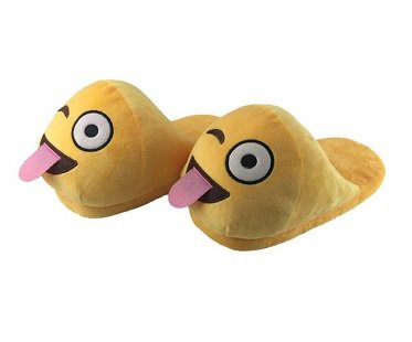 emoji slippers tongue