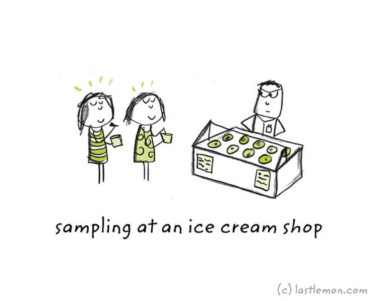 ice cream sampling