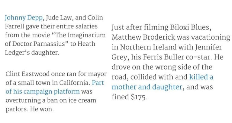 Unknown Facts Famous Movie Stars