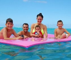 floating party mat sea