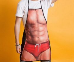 muscle man kitchen apron
