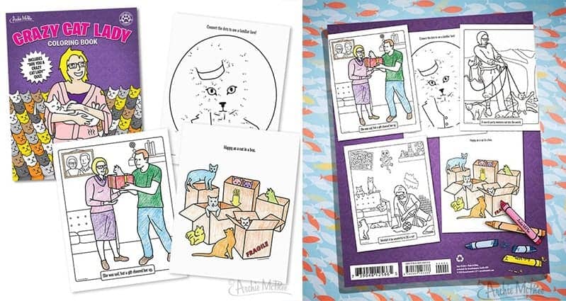 Crazy Cat Ladies Coloring Book