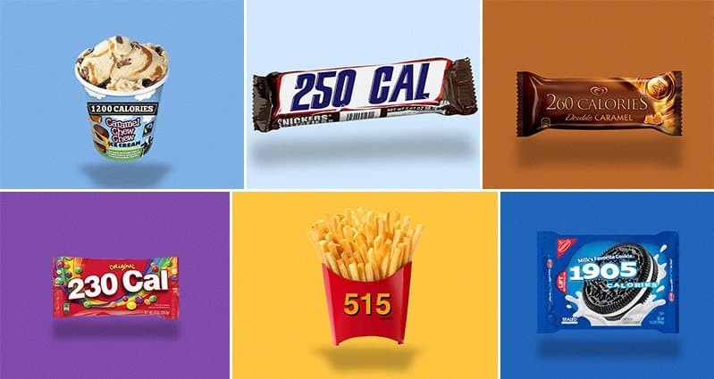 Food Logos Re-designed Calorie Count