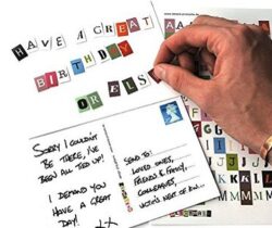 Ransom Note Postcards