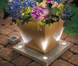 Solar Light Up Planter Base flowers