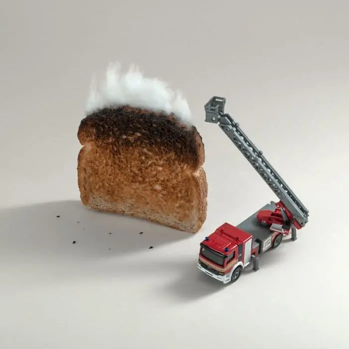 Toast On Fire