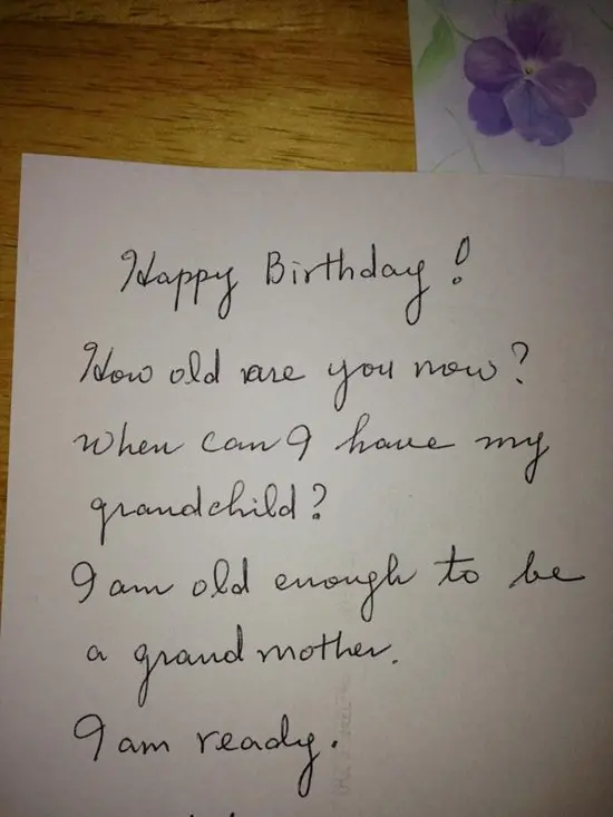 funny-mom card ready for grandchild