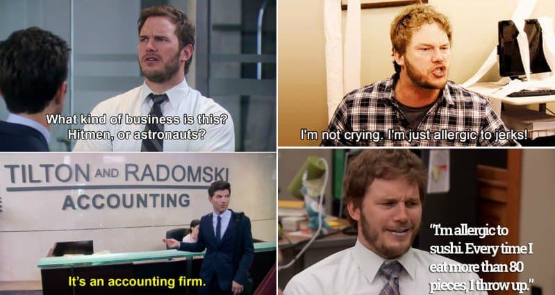 28 times we were all andy from parks and recreation