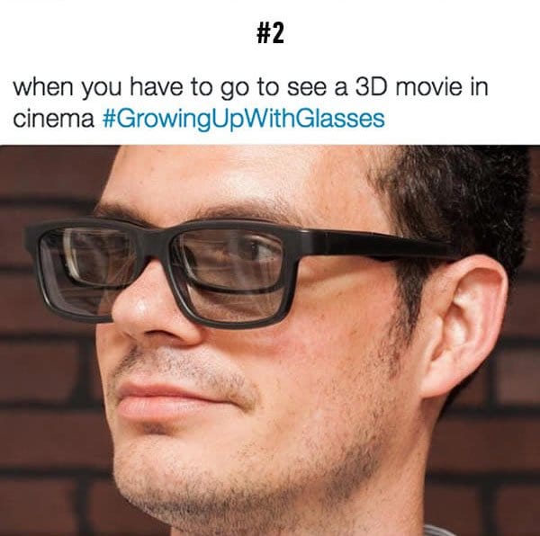 3d movie while wearing glasses