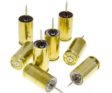 Bullet Casing Push Pins brass