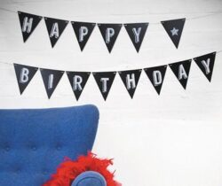 Chalkboard Paper Bunting Flags