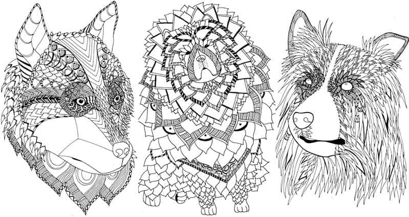 Line Drawings Of Dogs