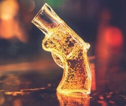 Revolver Gun Shot Glass