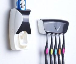 Toothpaste Dispenser And Brush Holder