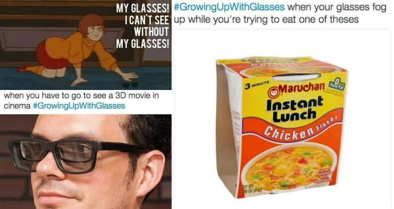 growing up with glasses